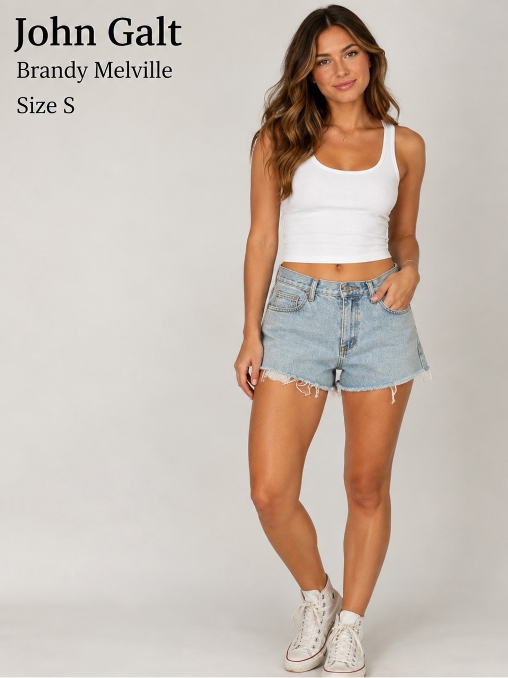 John Galt Molly cotton Denim Shorts /size S casual
Comfort coastal summer style
